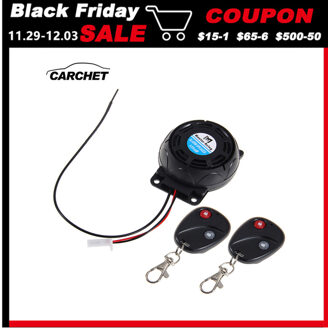 CARCHET Motorfiets Alarm 2 Afstandsbedieningen Anti-diefstal Beveiliging Systeem Trillingen Slot Inbraakalarm Dual Afstandsbediening Sensor