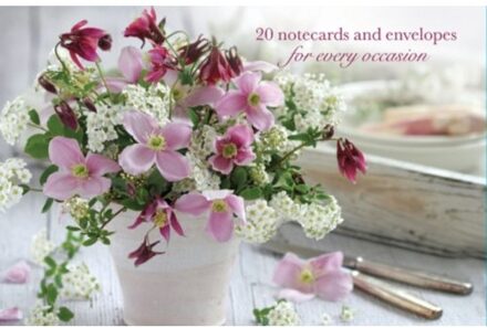 Card Box Of 20 Notecards And Envelopes: Clematis - Peony Press