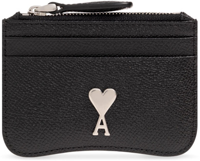 Card holder with logo Ami Paris , Black , Dames - ONE Size