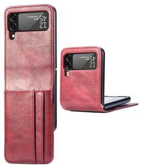 Card Series Samsung Galaxy Z Flip4 Portemonnee Hoesje - Rood