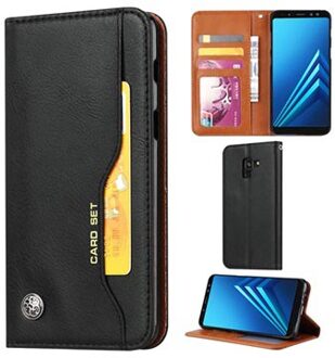 Card Set Series Samsung Galaxy A8 (2018) Wallet Case - Zwart