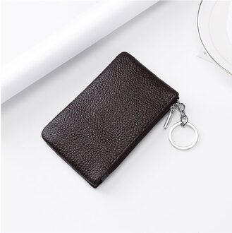 Card Wallet En Purse Coin Wallet Sleutelhanger Sleutelhanger Purse Unisex Pu Lederen Kleine Portemonnee Korte Bag Purse rits chocola