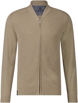 Cardigan Honeycomb Bomber Coll Mid Brown   XL Bruin