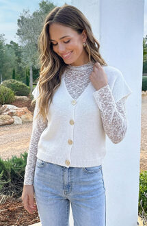 Cardigan Short Sleeve Ecru