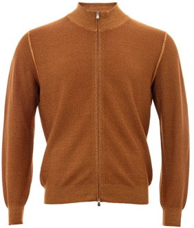 Cardigan Sweater Gran Sasso , Orange , Heren - L