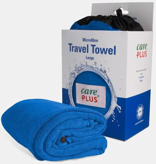 Care Plus Reishanddoek microvezel - Maat: large 75 x 150 cm - Blauw - Travel Towel