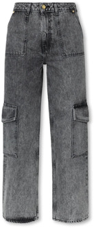 Cargo jeans Ganni , Gray , Dames - W27,W30