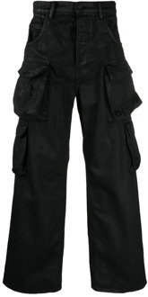 Cargo Jeans in Zwart Denim Purple Brand , Black , Heren - W34,W31,W30,W32,W36