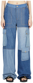 Cargo Jeans met Hoge Taille Marine Serre , Blue , Dames - L,S