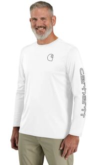 Carhartt Force Sun Defender Casual Sweater Heren XL Wit