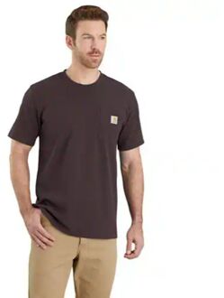 Carhartt Relaxed Fit Casual T-shirt Heren S Bordeaux