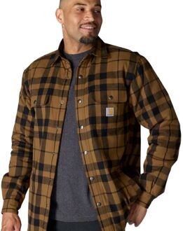 Carhartt Relaxed Fit Flannel Sherpa Tussenjas heren XL Bruin dessin