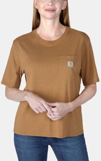 Carhartt Tencel Fiber Loose T-shirt Dames Bruin - S