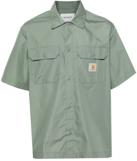 CARHARTT WIP Ambacht Shirt Lichtgewicht Polycotton Poplin Carhartt Wip , Green , Heren - Xl,L,M