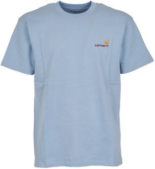 CARHARTT WIP Amerikaans Script T-shirts en Polos Carhartt Wip , Blue , Heren - L,M