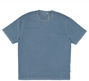 CARHARTT WIP Blauw Garment Dyed Taos Tee Carhartt Wip , Blue , Dames - M,S,Xs