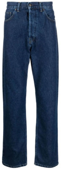 CARHARTT WIP Blauwe Denim Jeans met Contraststiksels Carhartt Wip , Blue , Heren - W33,W36,W30,W34