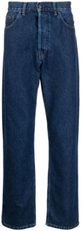 CARHARTT WIP Blauwe Denim Jeans met Logo Patch Carhartt Wip , Blue , Heren - W31,W32,W30,W28