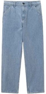 CARHARTT WIP Blauwe Steen Gebleekte Jeans Carhartt Wip , Blue , Heren - W36,W33,W34,W32