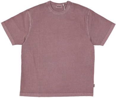 CARHARTT WIP Daphne Garment Dyed T-shirt Carhartt Wip , Pink , Heren - Xl,S