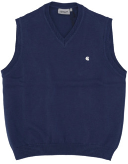 CARHARTT WIP Elder/Wax Vest Sweater Carhartt Wip , Blue , Heren - XL