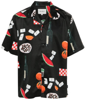 CARHARTT WIP Grafische Print Diner Overhemd Carhartt Wip , Black , Heren - M,S