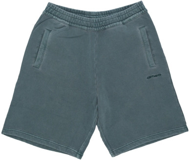 CARHARTT WIP Groene Fleece Shorts voor Mannen Carhartt Wip , Green , Heren - Xl,L,M,S
