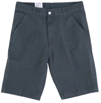 CARHARTT WIP Groene Knie Shorts voor Mannen Carhartt Wip , Blue , Heren - W31,W34