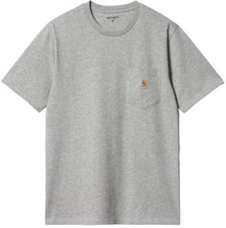 CARHARTT WIP Heather Grey Pocket T-Shirt Regular Fit Carhartt Wip , Gray , Heren - Xl,L,M,S