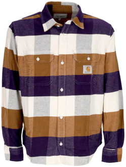 CARHARTT WIP Heren Overhemd met Lange Mouwen Lyman Check Carhartt Wip , Multicolor , Heren - XL