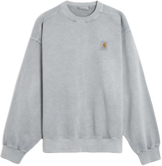CARHARTT WIP Katoenen spiegeleffect sweatshirt Carhartt Wip , Gray , Heren - 2Xl,Xl,L