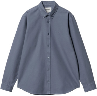CARHARTT WIP Klassieke Oxford Button-Up Shirt Carhartt Wip , Blue , Heren - L,M