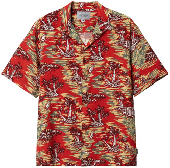 CARHARTT WIP Korte Mouw Overhemden Collectie Carhartt Wip , Red , Heren - L,M,S