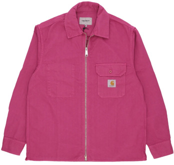 CARHARTT WIP Magenta Shirt Jas Gekleurd Kledingstuk Carhartt Wip , Pink , Heren - Xl,L,S