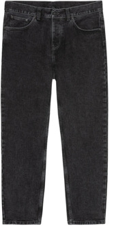 CARHARTT WIP Newel Pant - Zwarte Denim Jeans Carhartt Wip , Black , Heren - W36,W33