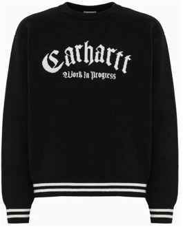 CARHARTT WIP Onyx Crew Neck Sweater Carhartt Wip , Black , Heren - Xl,L,M