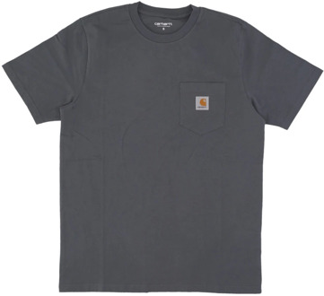 CARHARTT WIP Pocket Tee Jura Streetwear T-Shirt Man Carhartt Wip , Gray , Heren - XL