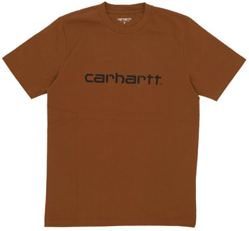 CARHARTT WIP Script Tee - Bruin/Zwart Carhartt Wip , Brown , Heren - Xl,S