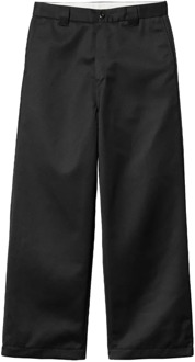 CARHARTT WIP Straight Trousers Carhartt Wip , Black , Heren - W33,W32