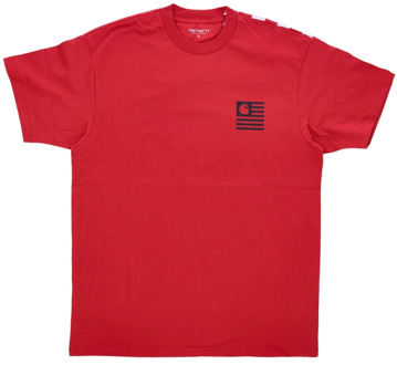 CARHARTT WIP Streetwear T-Shirts Collectie Carhartt Wip , Red , Heren - Xl,L