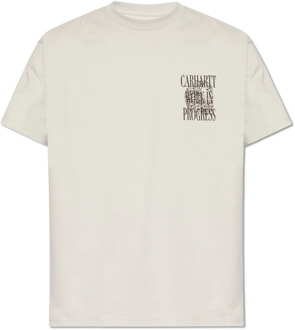 CARHARTT WIP T-shirt met logo Carhartt Wip , Gray , Heren - 2Xl,Xl,L,M,S