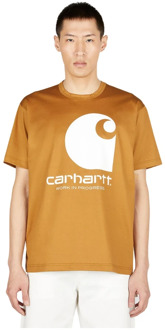 CARHARTT WIP T-Shirts Carhartt Wip , Brown , Heren - Xl,M