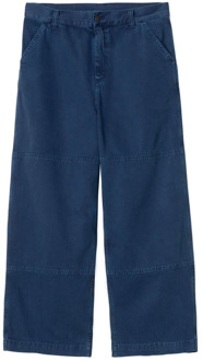 CARHARTT WIP Wide Trousers Carhartt Wip , Blue , Heren - W31,W30,W33,W32,W29