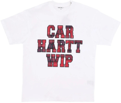 CARHARTT WIP Witte Wiles Tee Streetwear Shirt Carhartt Wip , White , Heren - Xl,S