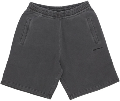 CARHARTT WIP Zwarte Duster Sweat Shorts - Streetwear Collectie Carhartt Wip , Gray , Heren - Xl,L,M,S