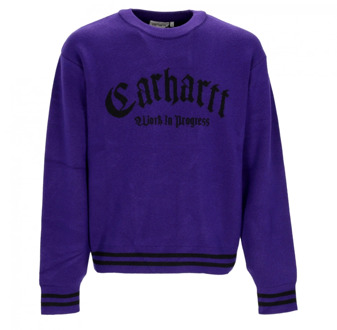 CARHARTT WIP Zwarte Onyx Sweater Streetwear Carhartt Wip , Purple , Heren - Xl,L,S