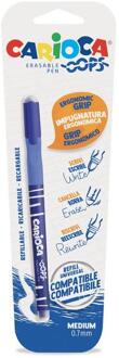 Carioca Oops uitwisbare pen 0,7mm blauw