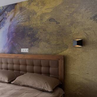 CARISO WL-2 zwart/messing 1xLED 3000K