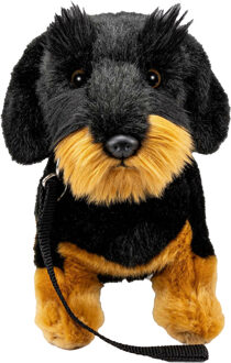 Carl Dick Knuffeldier Teckel hond - zachte pluche stof - premium kwaliteit knuffels - 30 cm