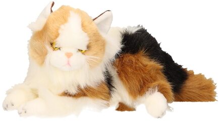 Carl Dick Pluche Perzische kat/poes - katten knuffel - 30 cm - huisdieren knuffel poes